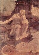 Unfinished painting of St. Jerome in the Wilderness, LEONARDO da Vinci